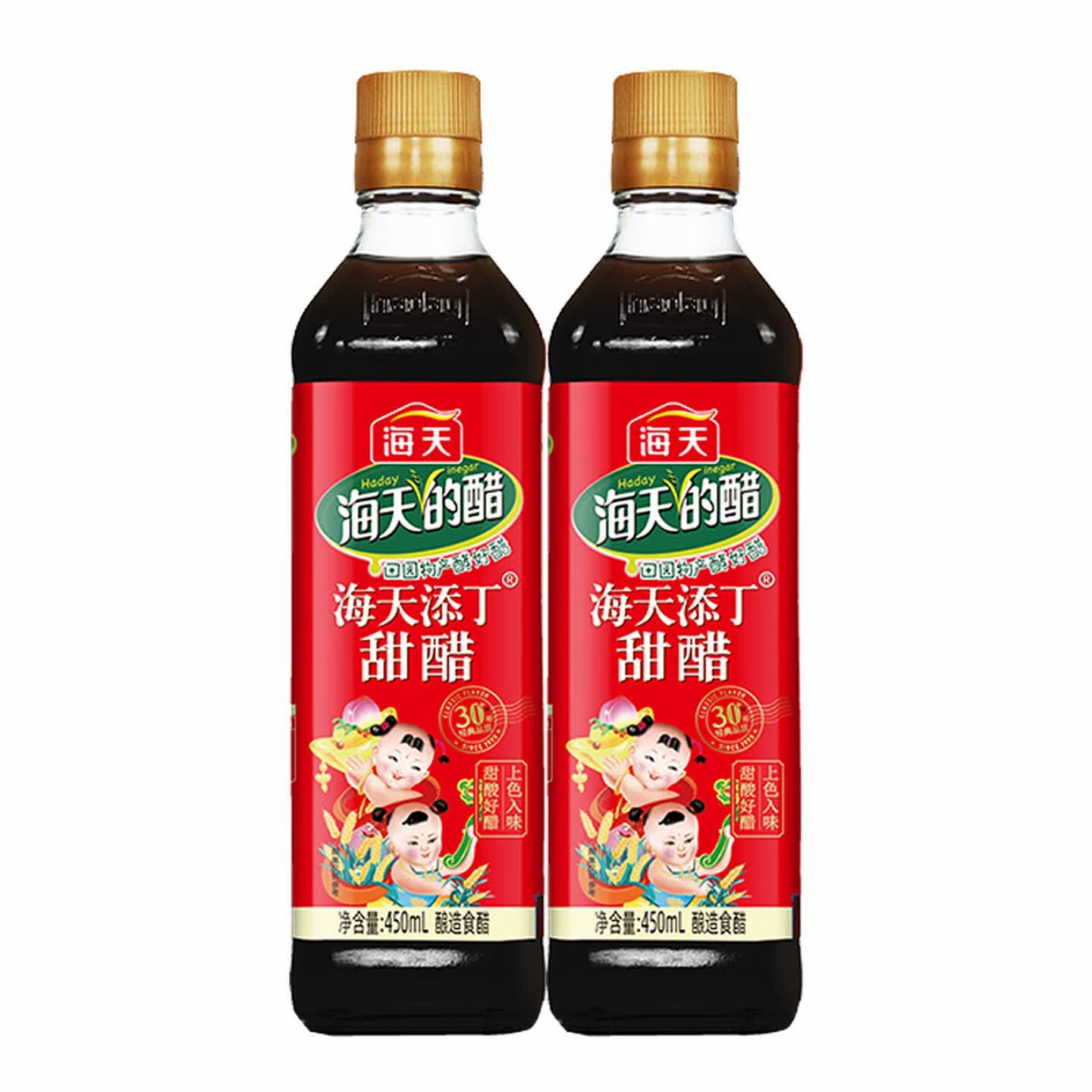 海天添丁甜醋450ml/瓶 产妇月子醋甜煲猪脚姜醋广东糯米甜醋调味 添丁甜醋450ml*1瓶高清大图