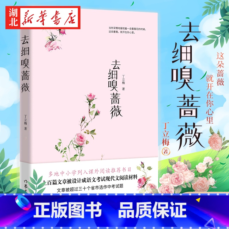 [正版]去细嗅蔷薇 丁立梅 带你细品用音乐煮出的文字 用文字感怀温暖的人生 现代文学作品集 上百篇文章被设计成语文考试高清大图