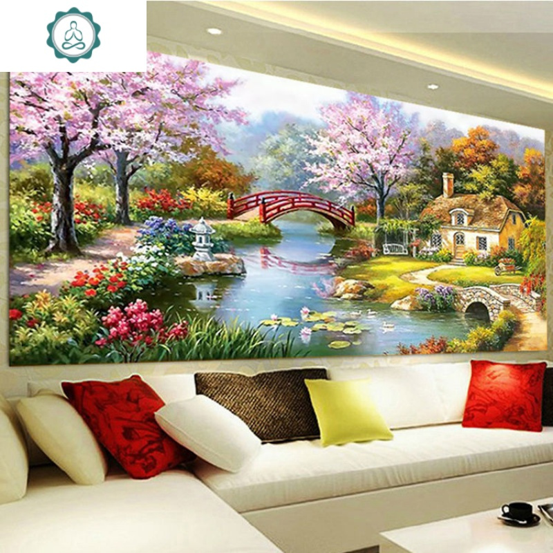 三维工匠十字绣2020年新款线绣欧式客厅麋鹿十字绣十字绣在中国赐统