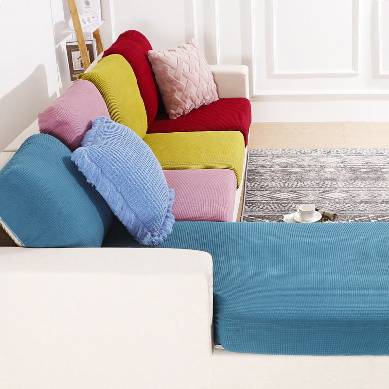 京城派 玉米绒全包沙发笠沙发套弹力沙发套罩简约现代四季冰丝提花面料沙发笠防猫抓加厚坐垫凉席沙发罩全包套巾盖布高清大图