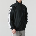 阿迪达斯（adidas）夹克男士新款运动服针织加厚防风休闲上衣立领外套KT0839 ZP M JI8816/黑色