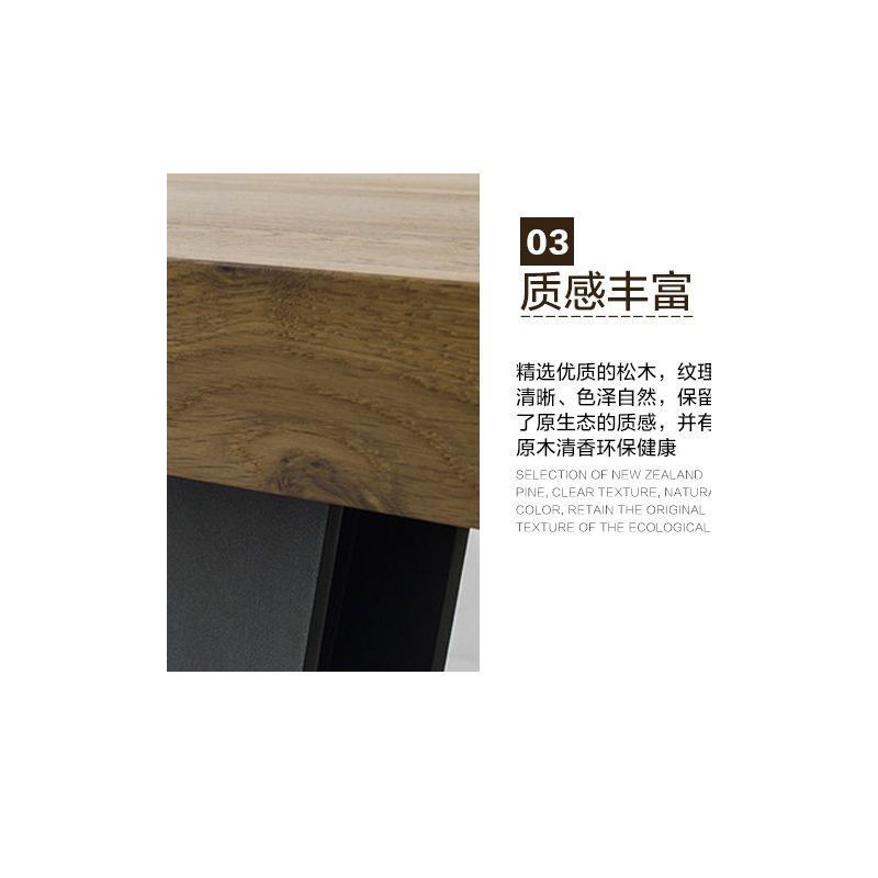 北欧loft办公桌实木会议桌长桌极简培训桌洽谈长条桌工作台电脑桌
