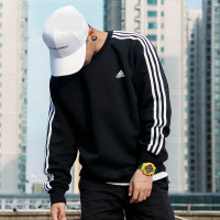 Adidas阿迪达斯卫衣男装2018年秋季新款三条纹休闲运动舒适长袖经典LOGO时尚百搭套头衫