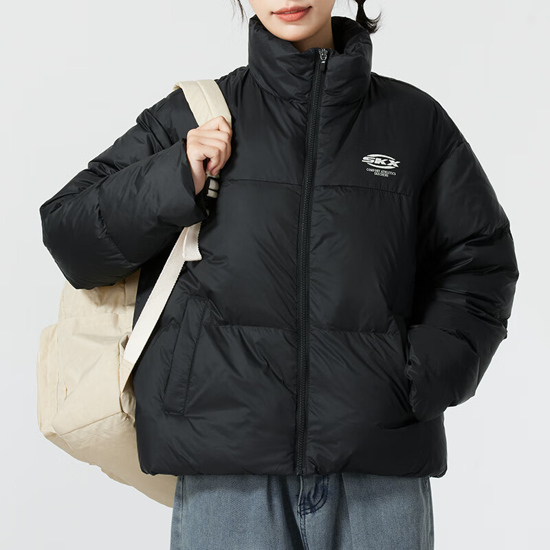 斯凯奇(Skechers)女装新款运动户外保暖羽绒服时尚潮流舒适休闲外套P424W231-0018 ZP