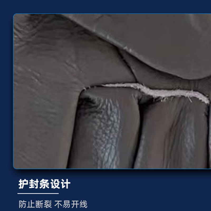 耐磨防滑黄布家私皮分掌手套搬运隔热劳保皮手套焊工手套 1双高清大图
