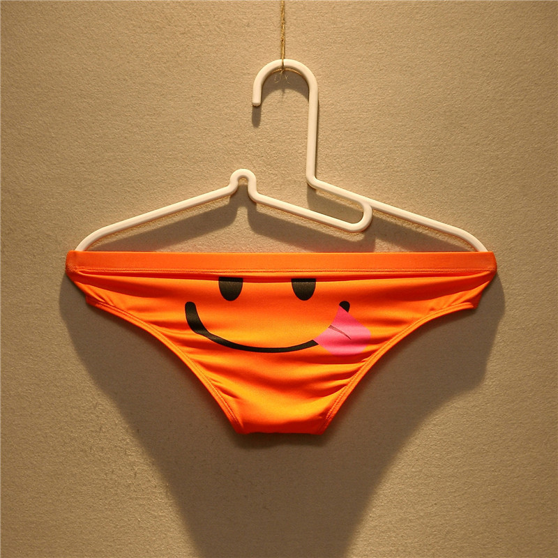 盛世尼曼男士个性笑脸印花内裤低腰性感透气可爱青年三角裤男潮流骚气