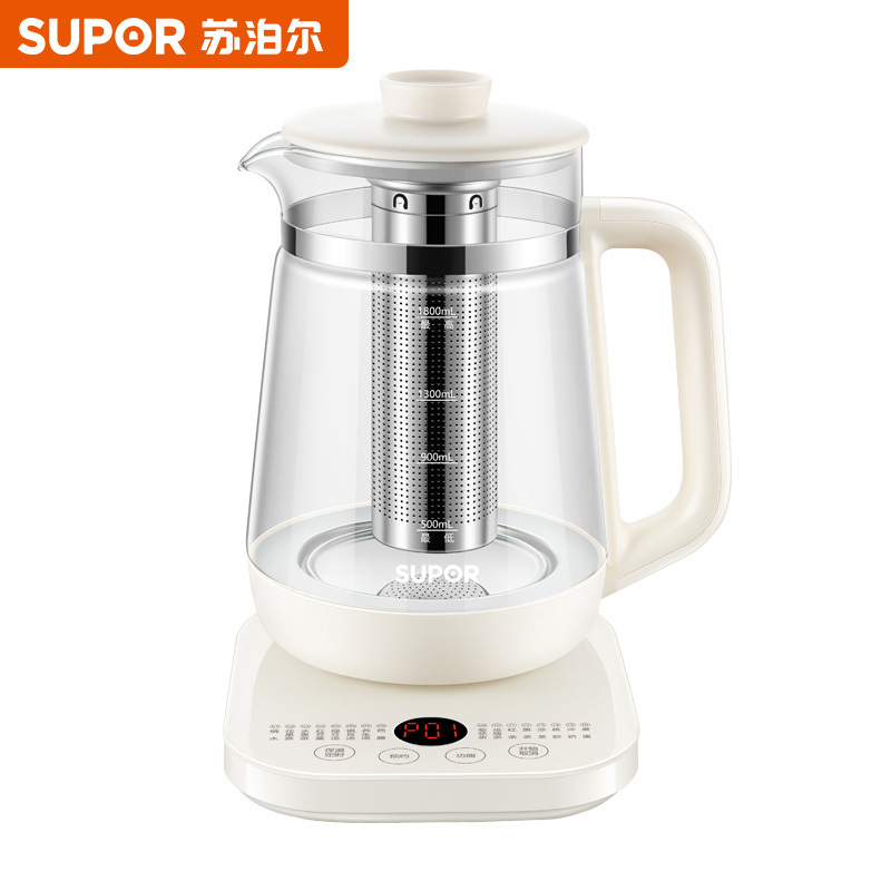 苏泊尔(SUPOR)养生壶1.8L多功能家用煮茶器烧水壶大容量电热保温一体泡茶316L不锈钢SW-18YJ38