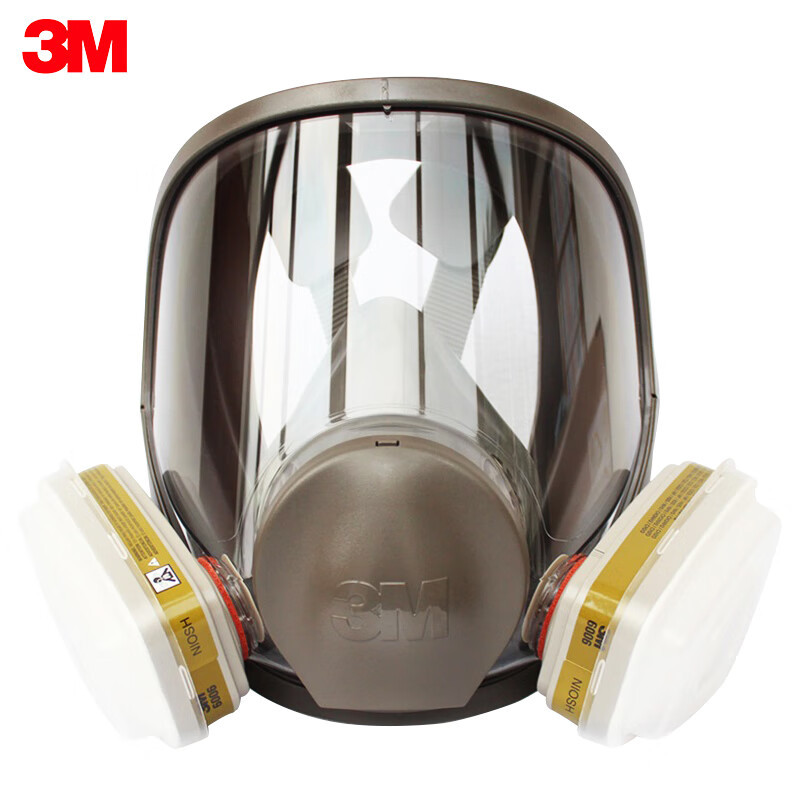 3M 防毒面具面罩防尘打磨 化工喷漆农药 搭配滤盒滤棉防核辐射颗粒 6800+6006 15件套
