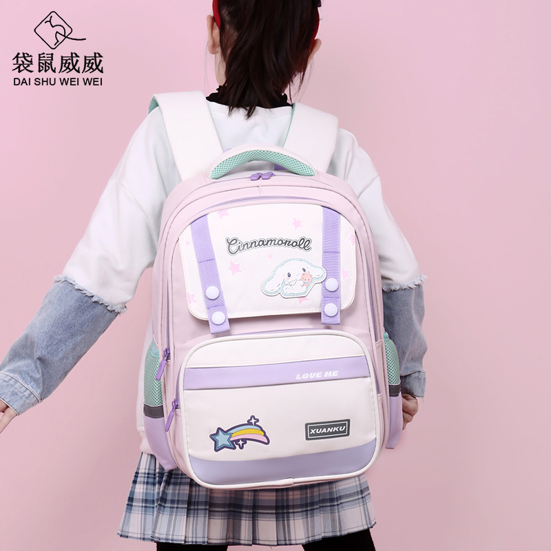 袋鼠威威 学生书包 送双层卡通文具盒 XFH2331-1高清大图