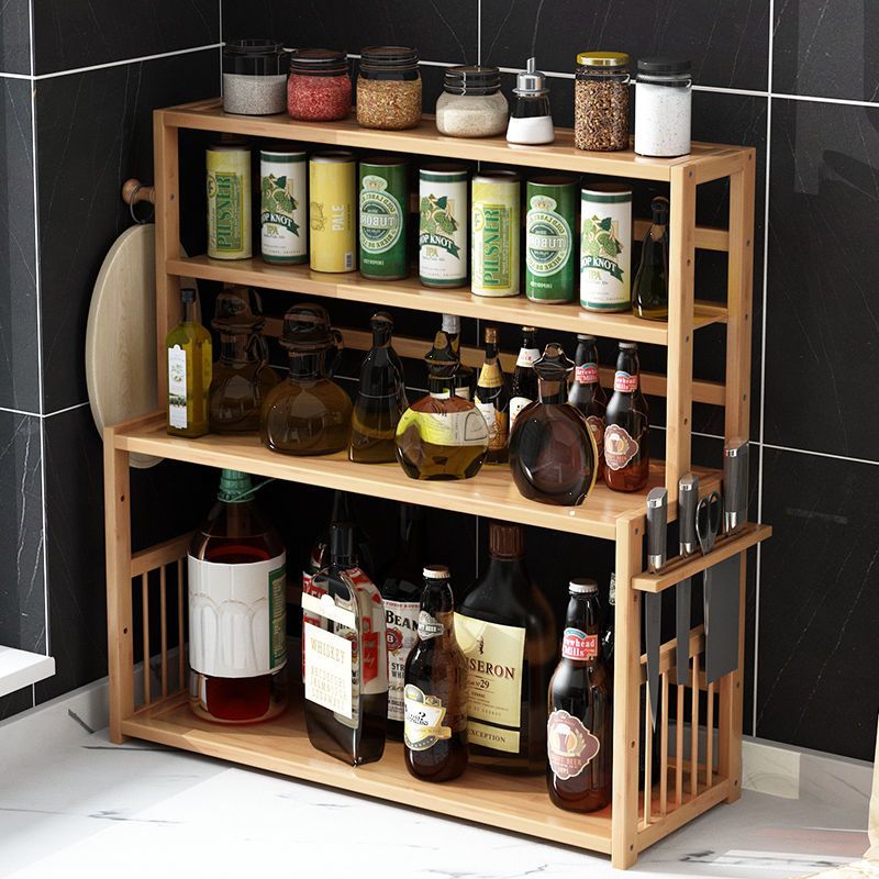 厨房置物架子简易收纳架桌面台面调味用品储物架家用办公室免打孔二层
