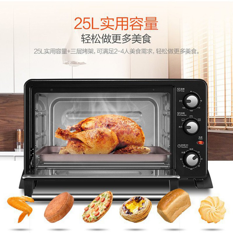 美的(Midea)多功能家用烘培25L电烤箱加热 T3-252C