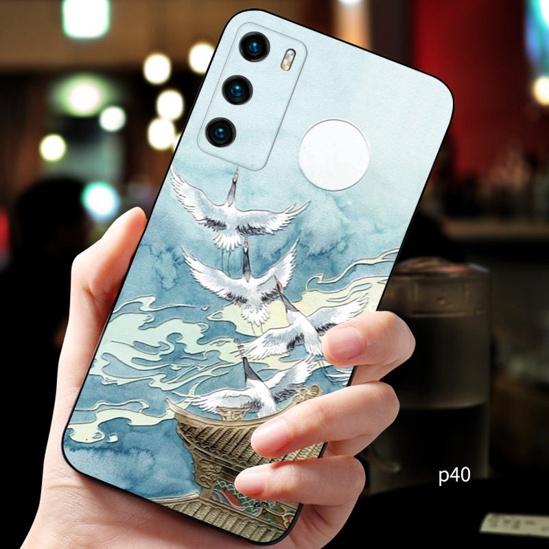 华为p40pro手机壳p40保护套镜头全包磨砂硅胶软壳防摔p40por 个性创意