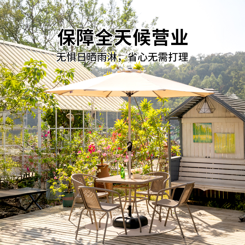 紫叶阳台伞中柱伞户外太阳伞庭院伞沙滩伞户外伞摆摊伞阳台遮阳伞奶茶咖啡店外摆桌椅伞组合高清大图