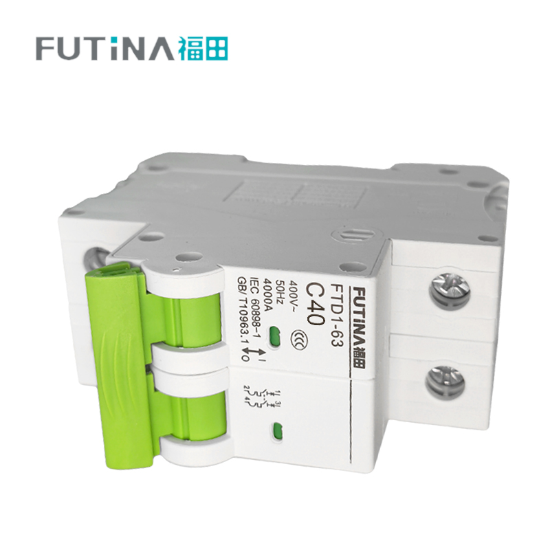 福田 小型断路器空开 家用空气开关小型断路器不带漏保 2P40A 单位:个高清大图