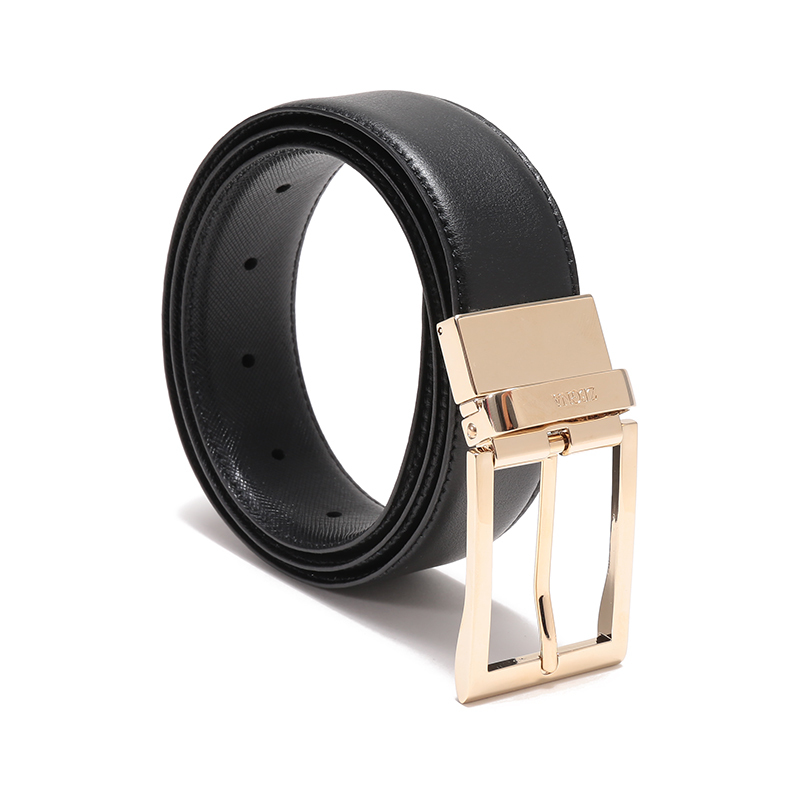 杰尼亚zegna男士牛皮可裁剪双面旋转皮带腰带lhvicb010az