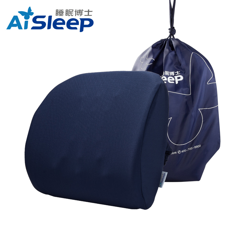 睡眠博士(AiSleep)枕芯 颗粒按摩护腰垫 护腰记忆枕 旅行车用办公护脊记忆棉材质垫子 40*35*6/11cm