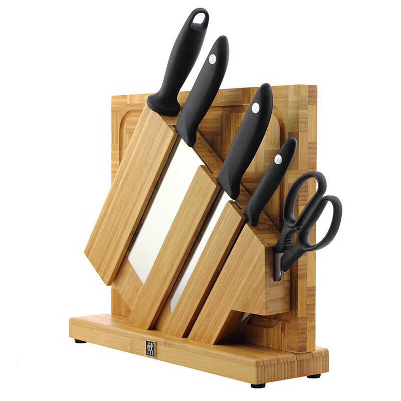 双立人TWIN Point S福到半面插刀架七件套带砧板32875-007-722