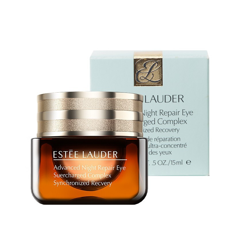 (Estee Lauder)雅诗兰黛小棕瓶眼霜 改善眼袋改善黑眼圈小棕瓶抗蓝光眼霜15ml*2+小样5ml高清大图