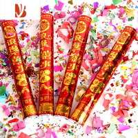 三维工匠结婚礼炮婚礼彩花喷筒婚庆礼花喷花筒喷花手持礼花炮彩带喷礼宾花 红色[彩条+闪粉] 60型号[12只装]