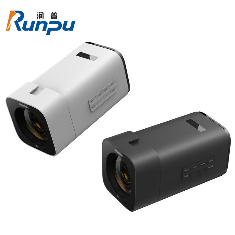 润普RunpuRP-JXS20-4K 4K枪机式变焦摄像机60FPS20x变焦麦克风摄像2合1专业演播教学远程遥控黑色高清大图