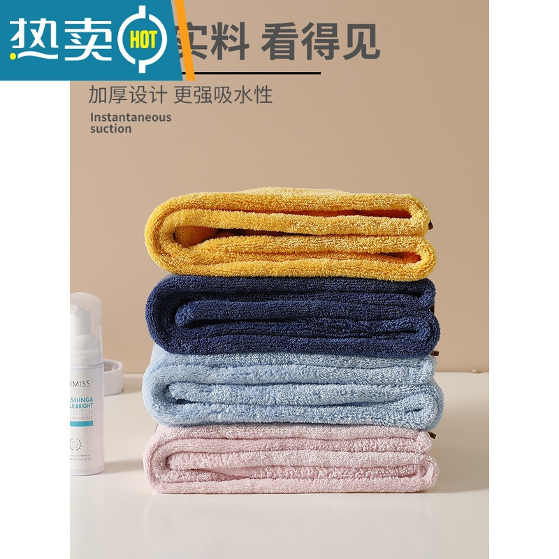 敬平2022新款干发帽吸水速干加厚干发巾女包头巾浴帽可爱韩国毛巾 [五色花]深蓝色[单层加厚]