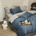 宜简舒长绒棉双拼四件套SA1 套 菊蓝-浅灰 1.5m床单款四件套