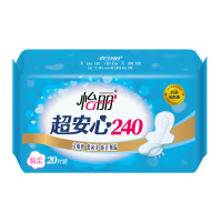 怡丽超安心20片日用240mm棉柔纤巧日用护翼卫生巾姨妈巾苏宁自营