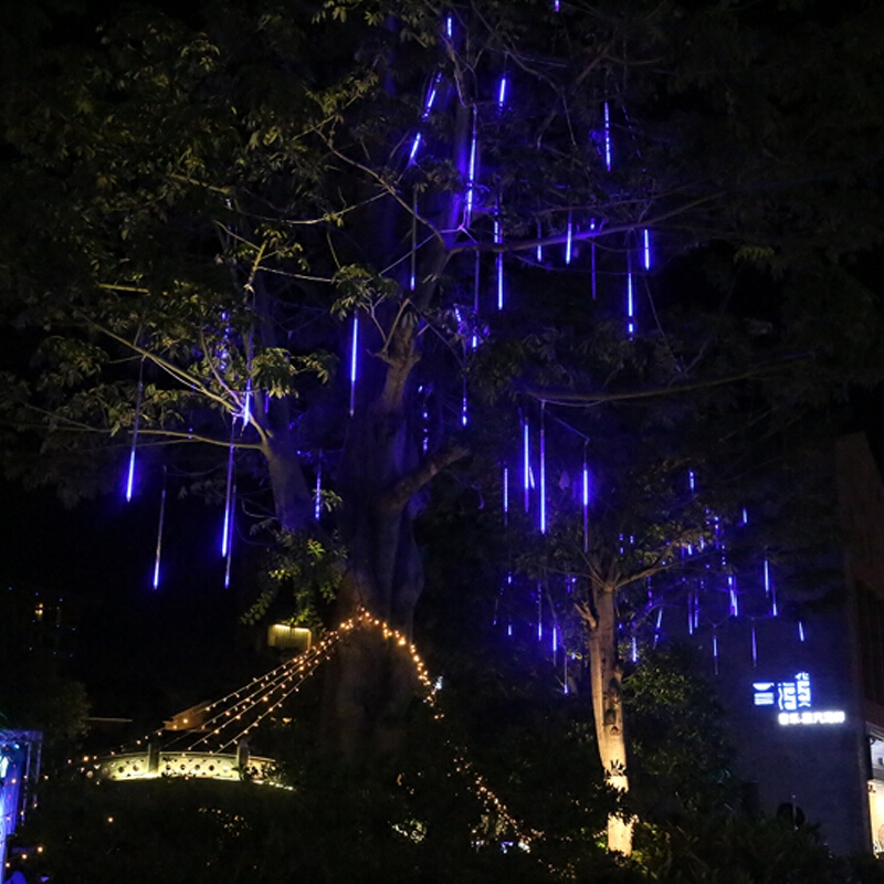 流星雨led灯户外水满天星彩灯闪灯串灯流星灯节日圣诞树灯亮化