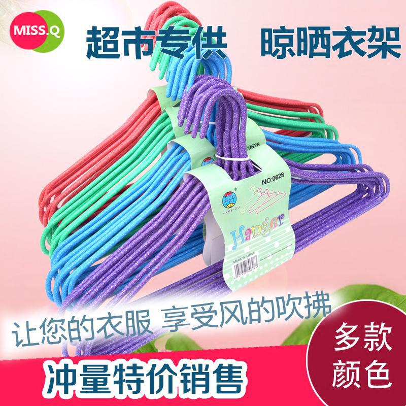 衣架批发加粗50个家用晾挂衣架经济塑料防滑儿童衣架挂钩衣撑批发三维工匠_610_948 43cm特粗款50个
