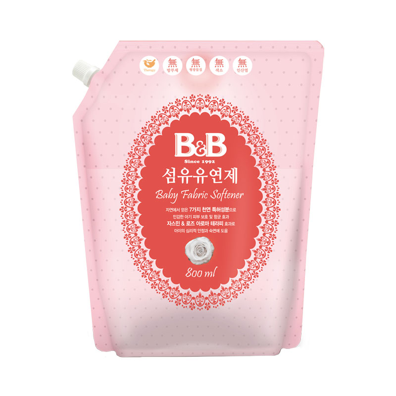 保宁(B&B)纤维柔顺剂(柔和香-袋装)800ml 儿童成人均可使用 有香味