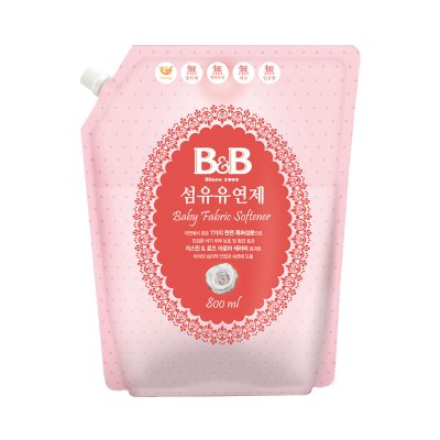 保宁(B&B)纤维柔顺剂(柔和香-袋装)800ml 儿童成人均可使用 有香味