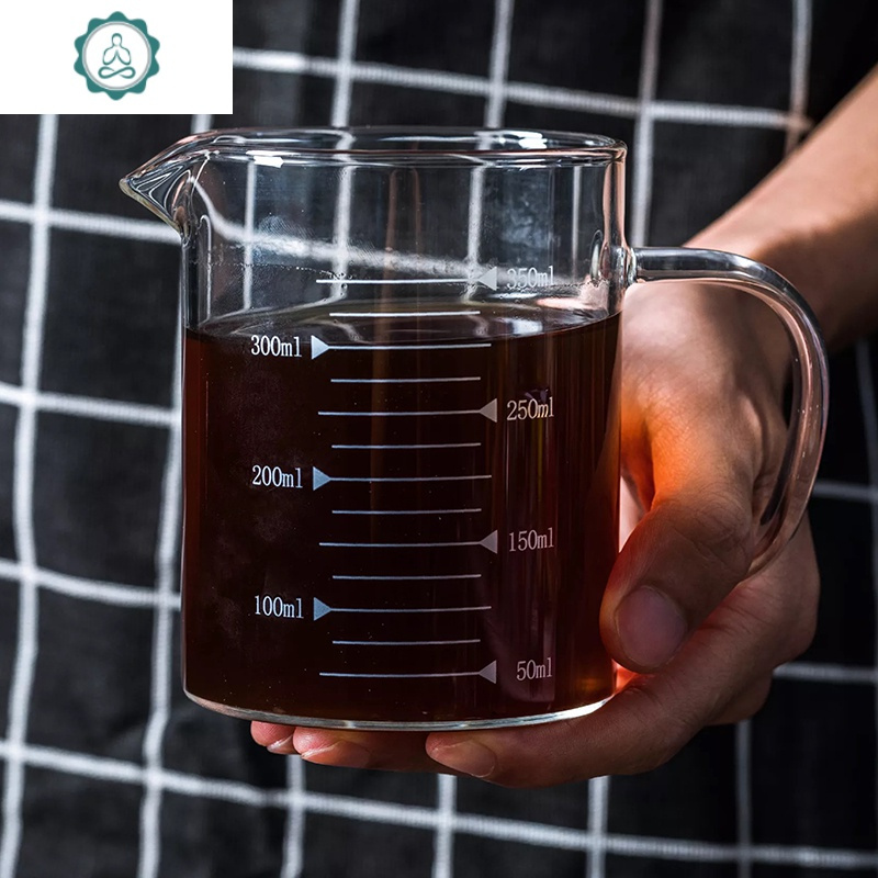 1000ml家用带把带盖烘焙厨房耐热玻璃杯子玻璃杯