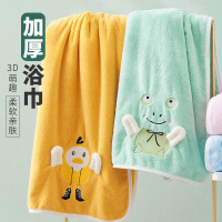 斜月三星立体耳朵卡通浴巾男女家用洗澡巾