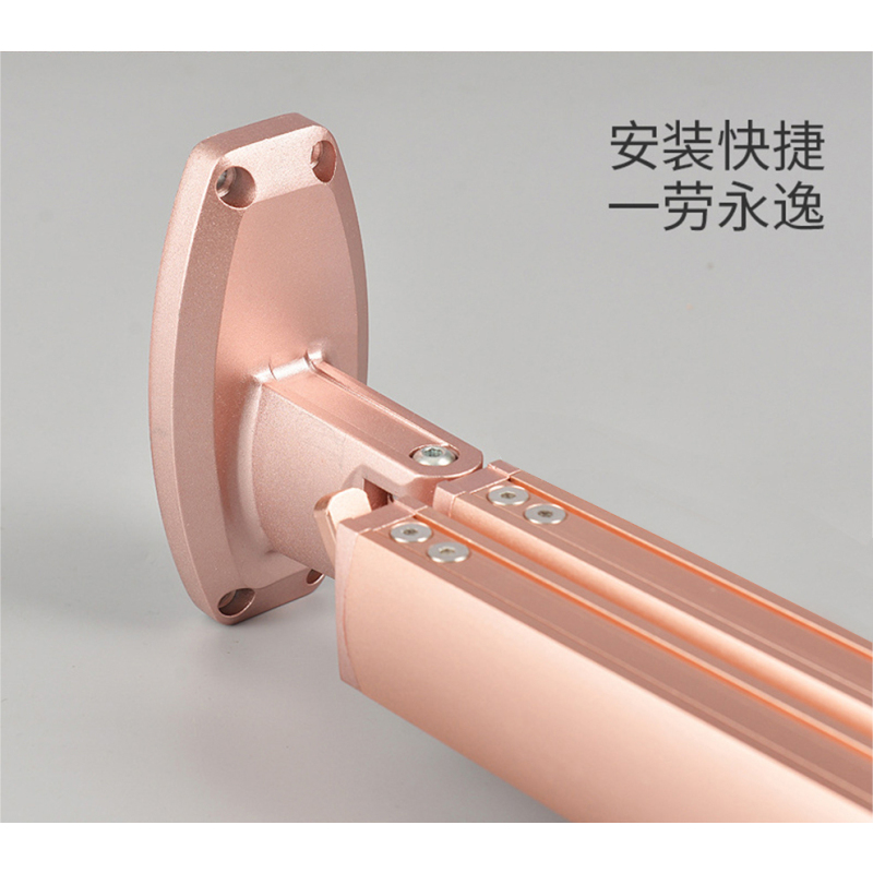 四季沐歌(MICOE) 阳台折叠晾衣架壁挂式旋转晒衣架可伸缩晾衣杆