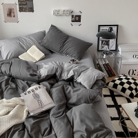 洁丽雅水洗棉四件套简约纯色床单学生宿舍单人被套第三件套