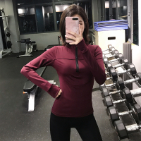 运动外套女长袖速干瑜伽上衣2018秋季新款健身服跑步夹克