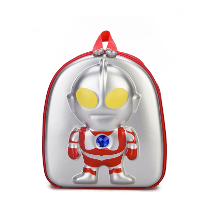 可爱卡通奥特曼幼儿园儿童书包3-4岁5男女孩小中大班学生双肩背包 红色