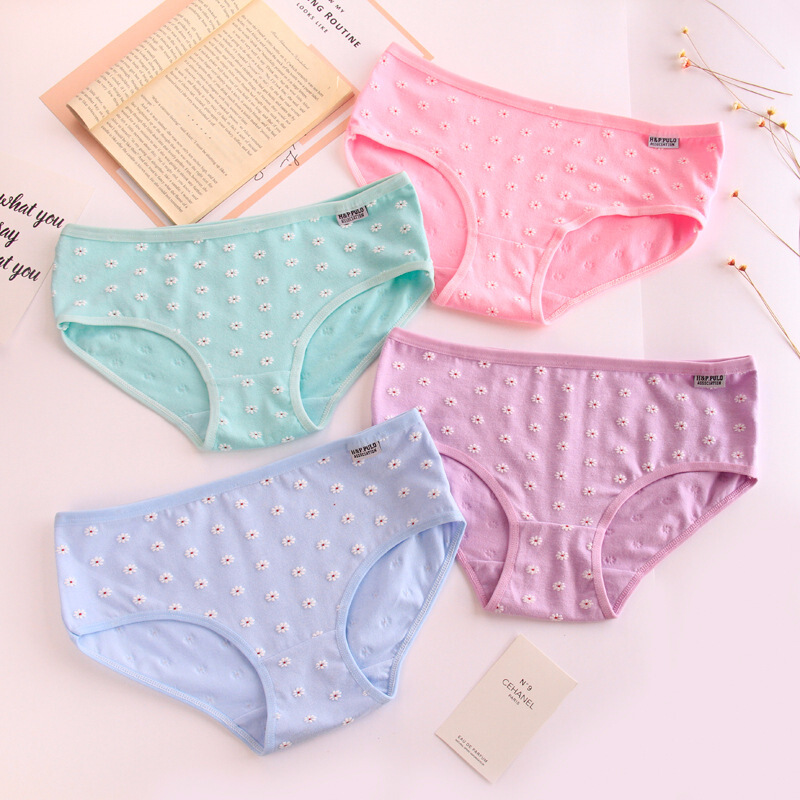 波迷娜bomina4条装中大女童丁字裤儿童内裤女孩底裤少女9111518学生