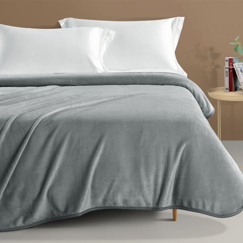 孚日家纺 亲肤法 兰绒毯DSF2-013 150*200cm灰高清大图