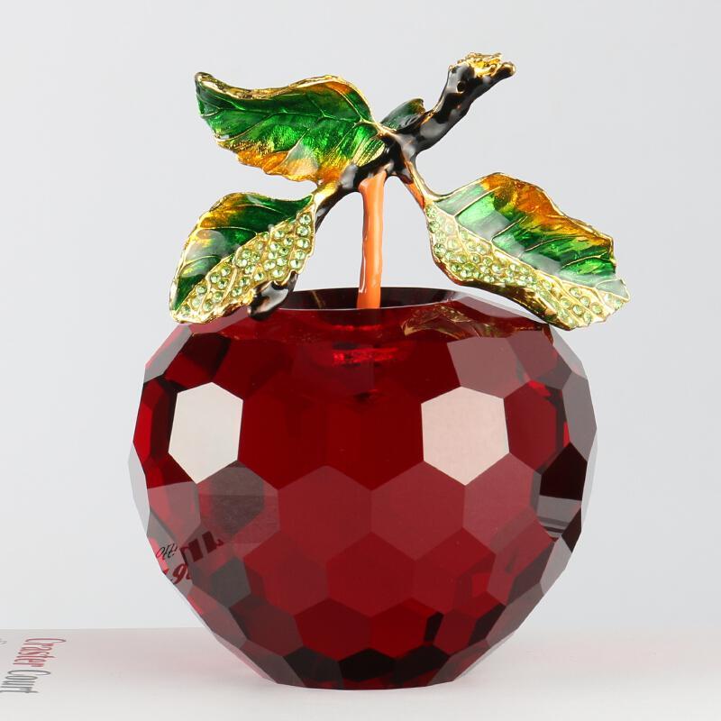 明画创意水晶苹果摆件圣诞节夜礼品送老婆送女朋友同学男女生生日纪念