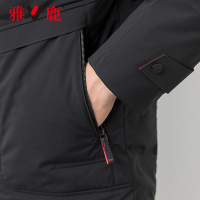yaloo/雅鹿羽绒服男 中长款2018新款加厚宽松大毛领羽绒服