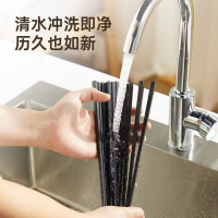 炯毅 合金筷 家用高档家庭耐高温防霉防滑筷子 消毒机筷子 光板24cm 包