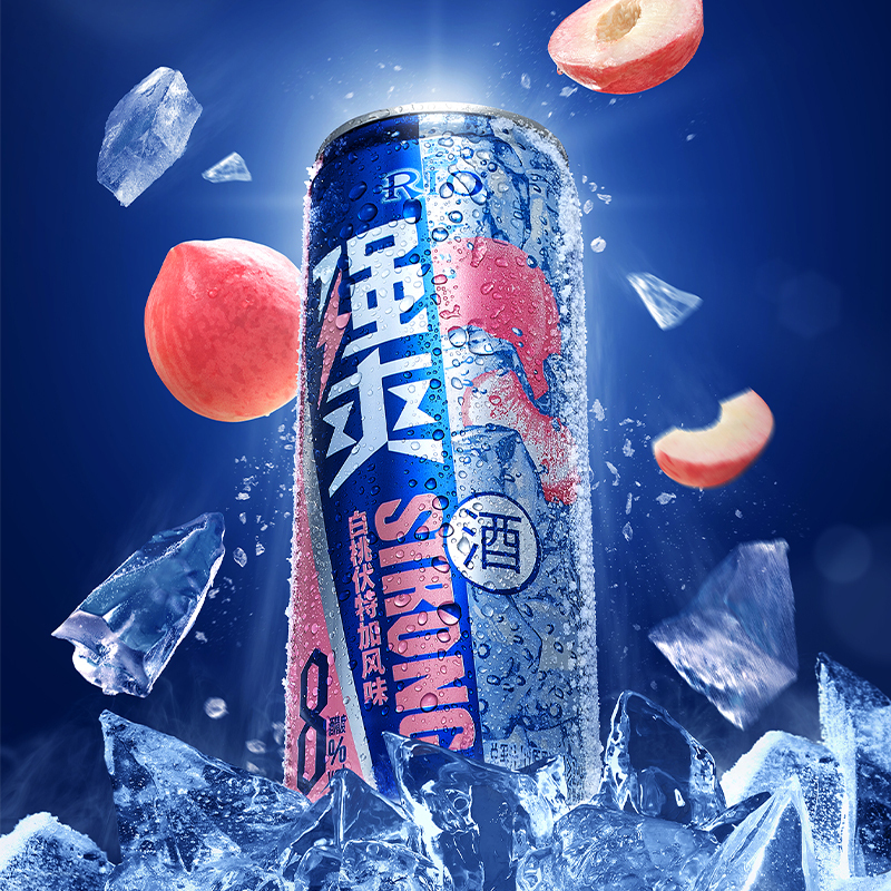 RIO锐澳预调鸡尾酒8度强爽330ml*8罐白桃口味气泡酒果酒