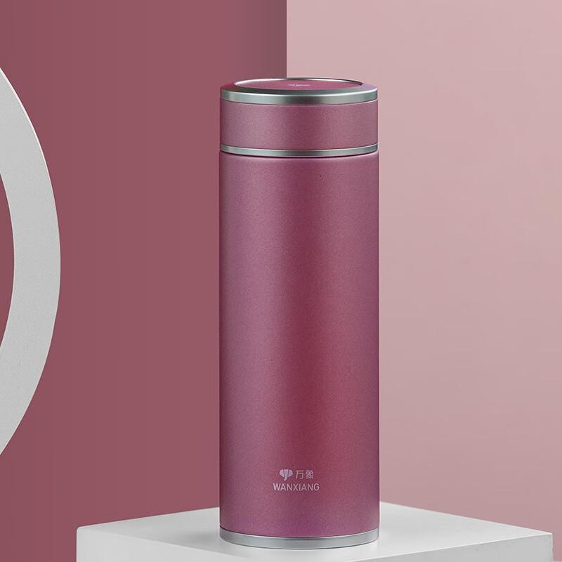 万象不锈钢真空保温杯H97L红梅色500ML_438高清大图