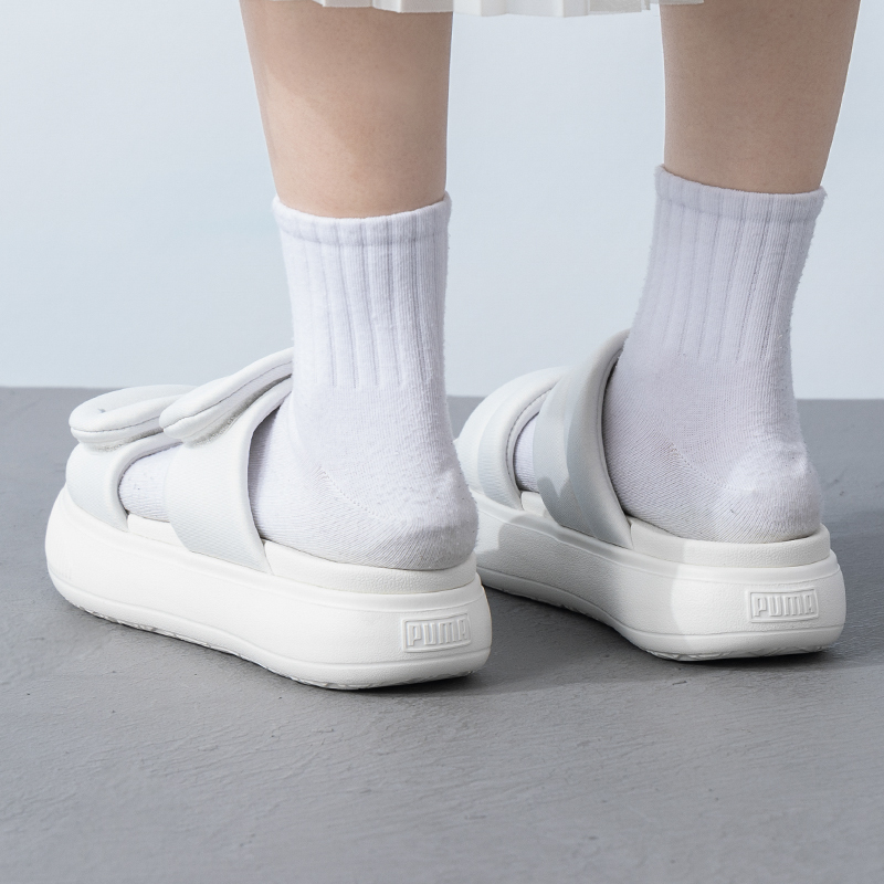 彪马(PUMA)女凉鞋新款厚底运动透气魔术贴凉拖鞋399450-01 ZP