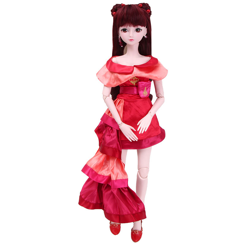 叶罗丽芭比娃娃精灵梦卡通公主夜萝莉仙子儿童DIY梦幻套装改装女孩换装宝宝玩具叶罗丽仙子-齐娜60CM高清大图