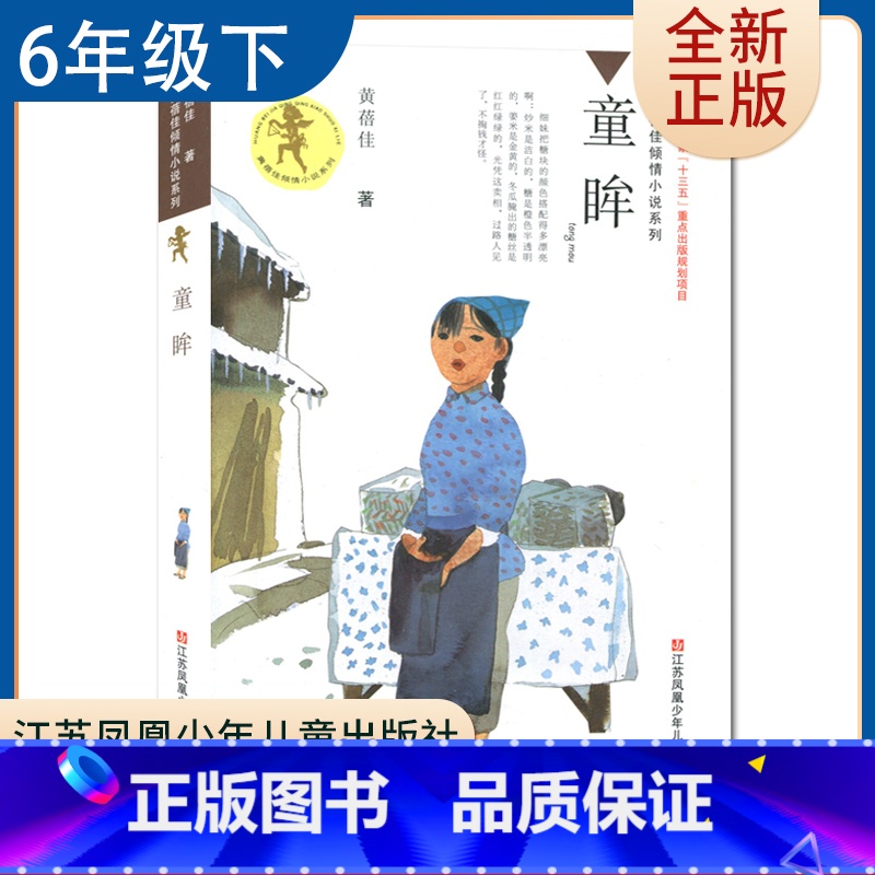 【正版】童眸 黄蓓佳著 好书伴我成长六年级下册 6年级下好书 江苏凤凰少年儿童出版社 小学语文阅读书目 南通总仓库发货