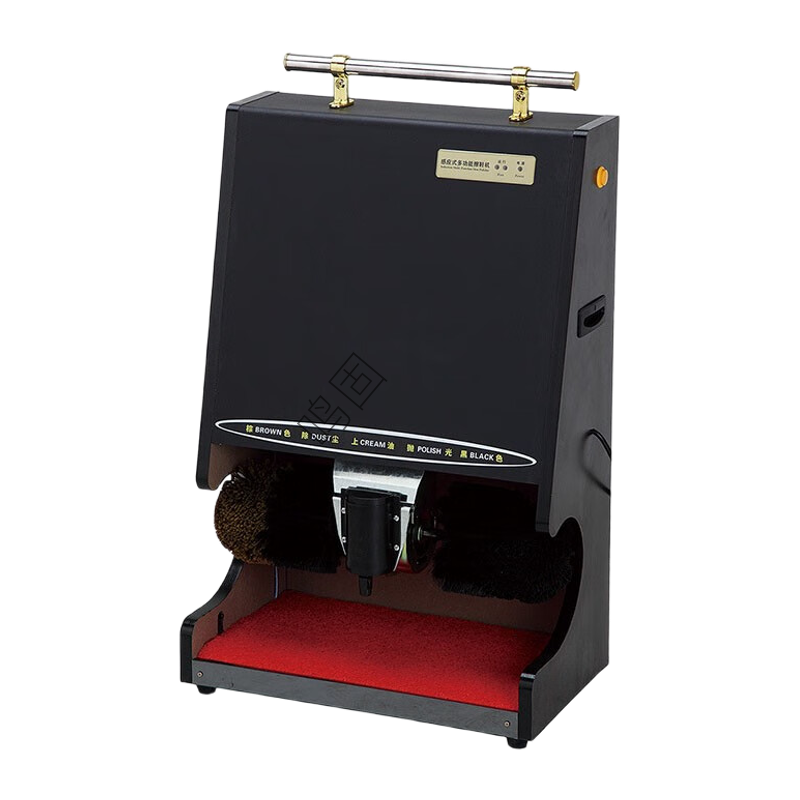 鸣固 全自动擦鞋机 多功能酒店公用电动擦皮鞋机 全黑金擦鞋器 500*380*850mm ZJ1196 KD966739高清大图
