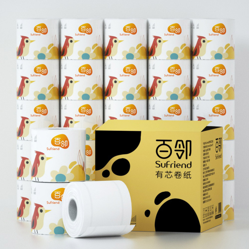 百邻[苏宁自有品牌]彩绘系列 卷纸 4层 200g*20卷 卷纸 整箱装 有芯卷纸 卫生纸