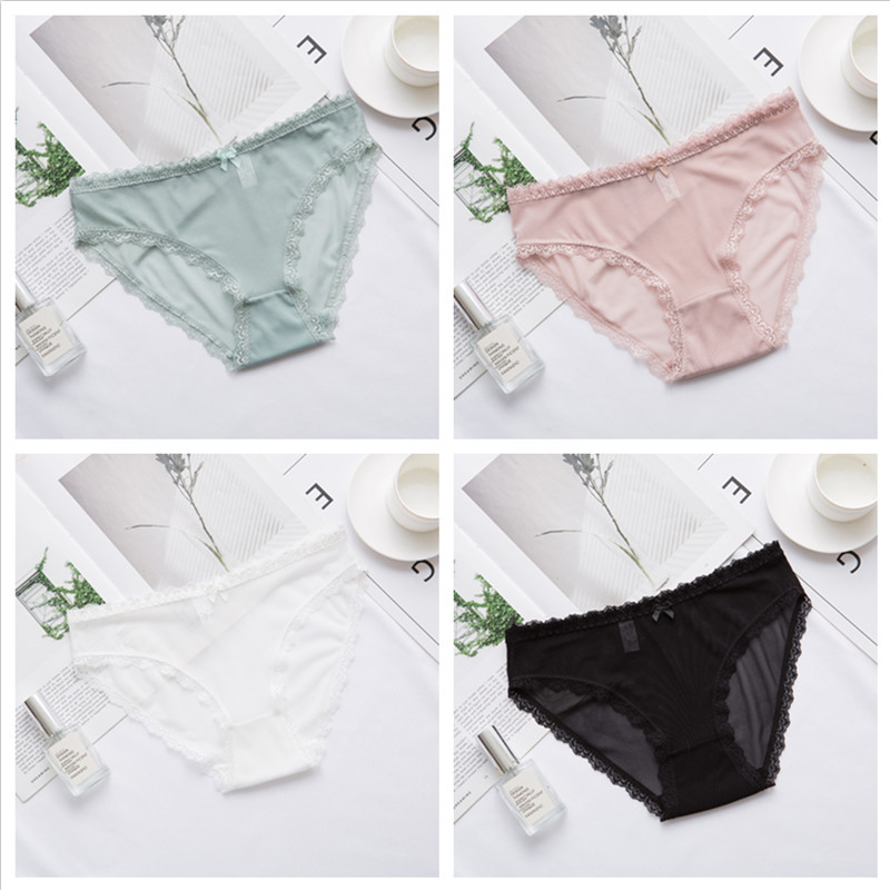 恋名媛内裤女蕾丝网纱棉裆日系性感超薄透气中低腰女式三角短裤头内裤